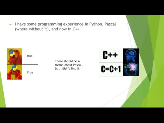 I have some programming experience in Python, Pascal (where without it), and
