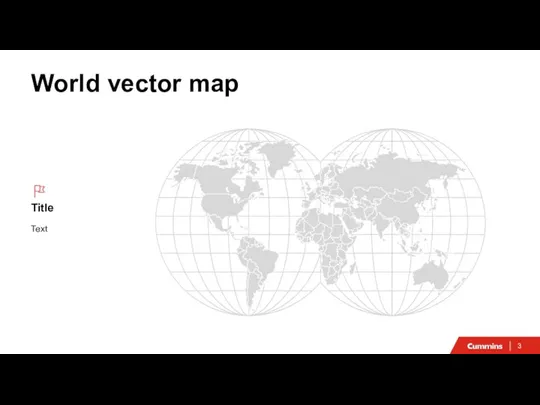 World vector map Text Title