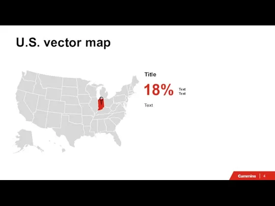U.S. vector map Text Title Text Text 18%