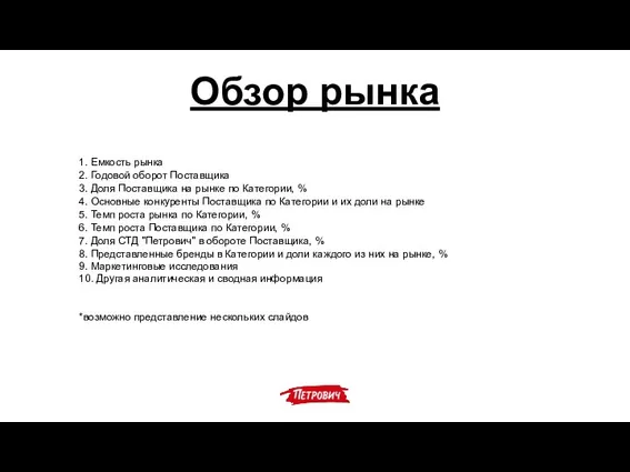 Обзор рынка