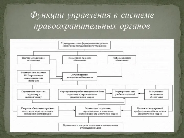 Функции управления в системе правоохранительных органов