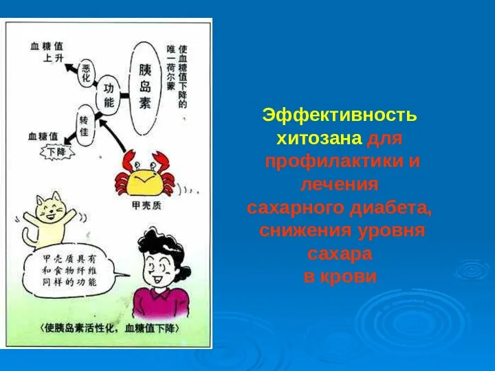 Эффективность хитозана для профилактики и лечения сахарного диабета, снижения уровня сахара в крови