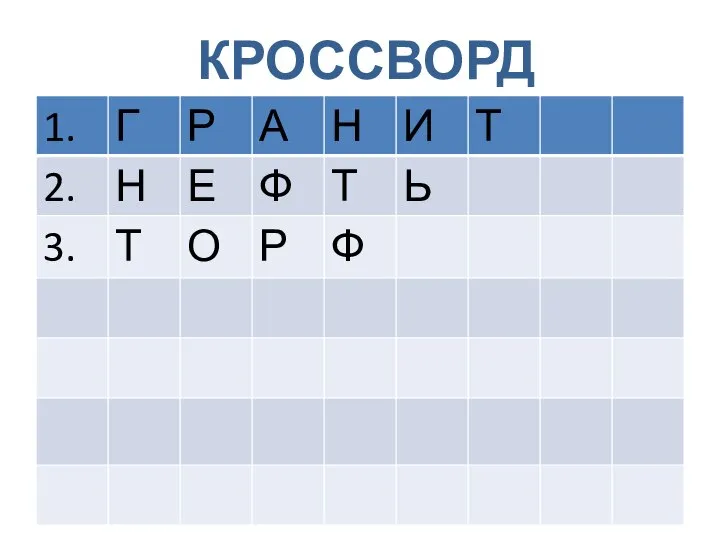 КРОССВОРД