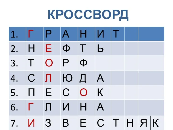 КРОССВОРД