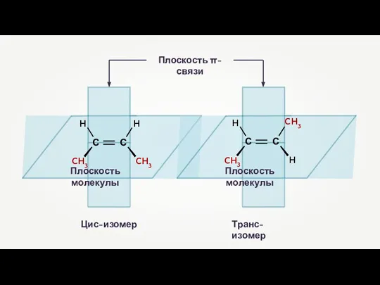 Цис-изомер Транс-изомер Плоскость π-связи