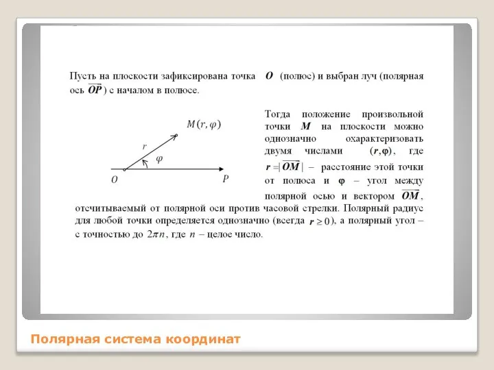 Полярная система координат