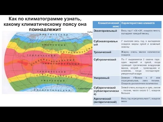 Как по климатограмме узнать, какому климатическому поясу она принадлежит