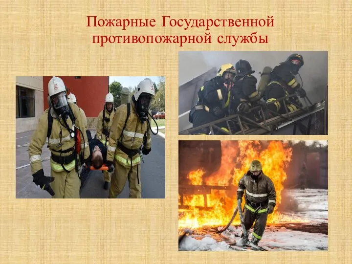 Пожарные Государственной противопожарной службы