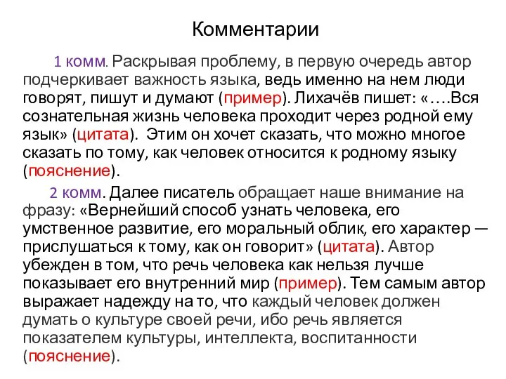 Комментарии 1 комм. Раскрывая проблему, в первую очередь автор подчеркивает важность языка,