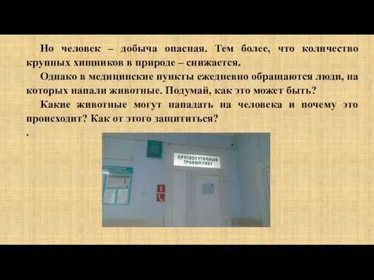 Но человек – добыча опасная. Тем более, что количество крупных хищников в