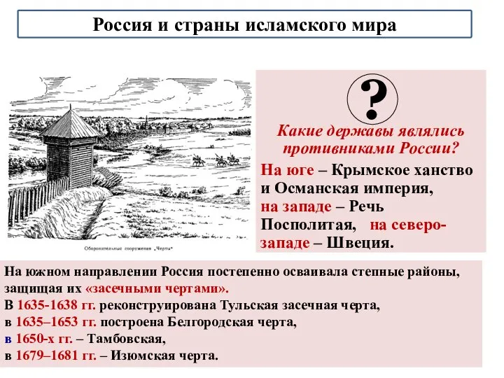 Какие державы являлись противниками России? На юге – Крымское ханство и Османская