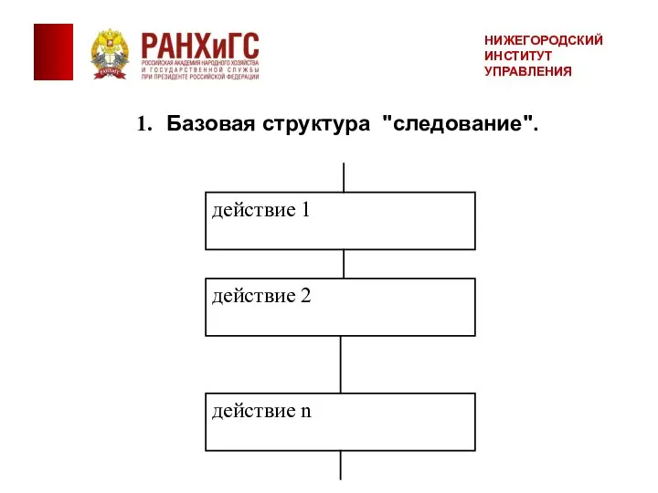 Базовая структура "следование".