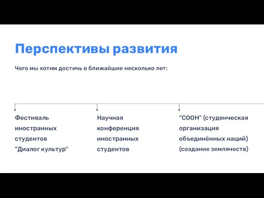 Фестиваль иностранных студентов "Диалог культур" Научная конференция иностранных студентов "СООН" (студенческая организация объединённых наций) (создание землячеств)