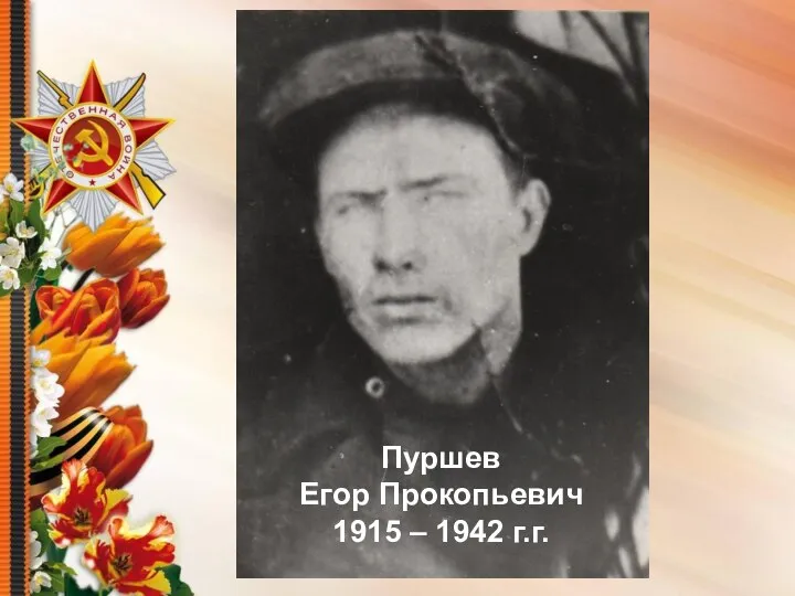 Пуршев Егор Прокопьевич 1915 – 1942 г.г.