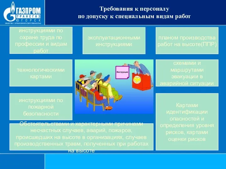 Требования к персоналу по допуску к специальным видам работ инструкциями по охране