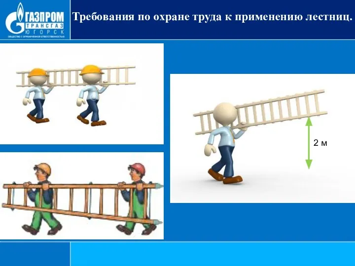Требования по охране труда к применению лестниц. 2 м