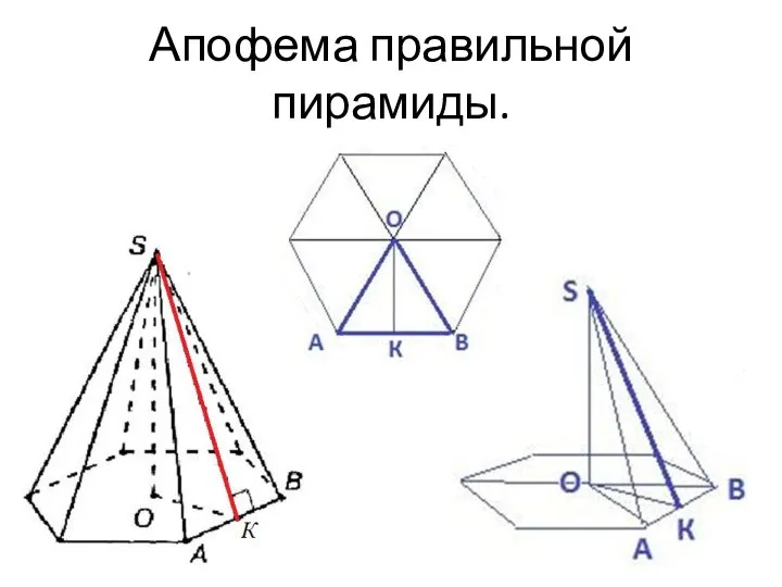 Апофема правильной пирамиды.