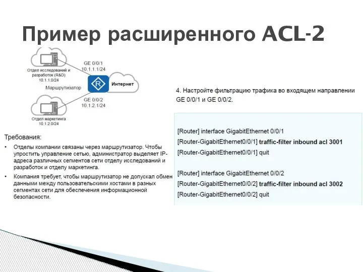 Пример расширенного ACL-2
