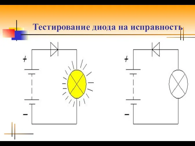 Тестирование диода на исправность