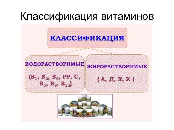 Классификация витаминов