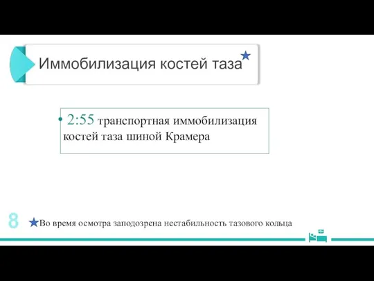 Иммобилизация костей таза 2:55 транспортная иммобилизация костей таза шиной Крамера 8 Во