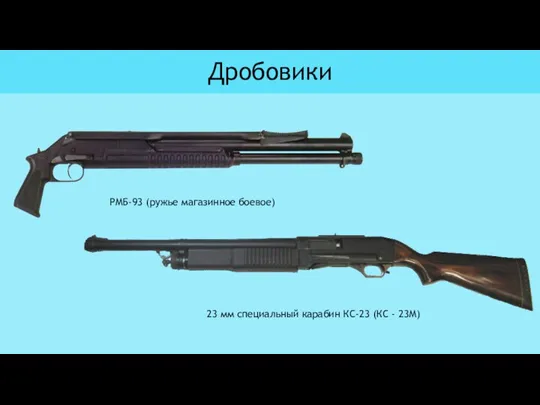 23 мм специальный карабин КС-23 (КС - 23М) РМБ-93 (ружье магазинное боевое) Дробовики
