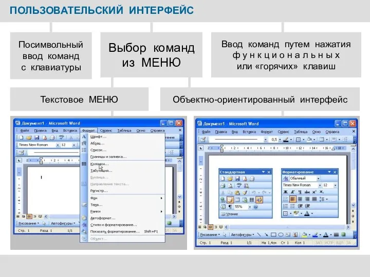 ПОЛЬЗОВАТЕЛЬСКИЙ ИНТЕРФЕЙС