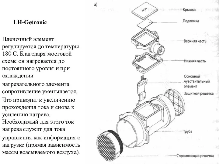 LH-Getronic Пленочный элемент регулируется до температуры 180 С. Благодаря мостовой схеме он