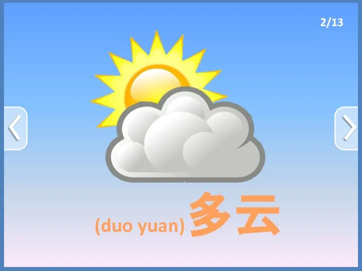 (duo yuan)多云 2/13