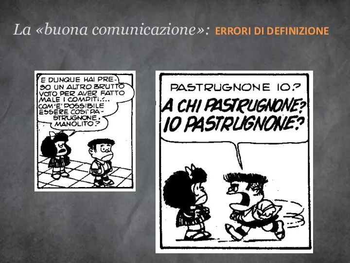 La «buona comunicazione»: ERRORI DI DEFINIZIONE