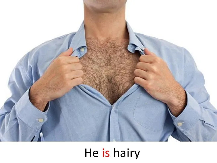 He is hairy