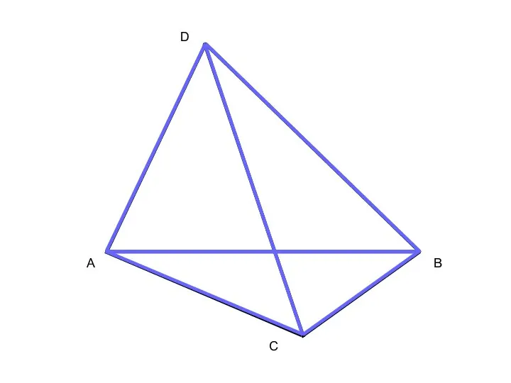 A B C D ТЕТРАЭДР ГРАНИ РЕБРА противоположные