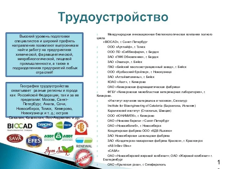 ? Международная инновационная биотехнологическая компания полного цикла «BIOCAD», г. Санкт-Петербург ? ООО