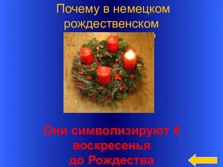 Почему в немецком рождественском венке 4 свечи? Они символизируют 4 воскресенья до Рождества