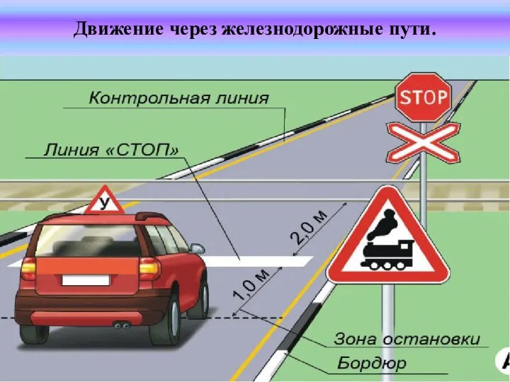 Движение через железнодорожные пути.