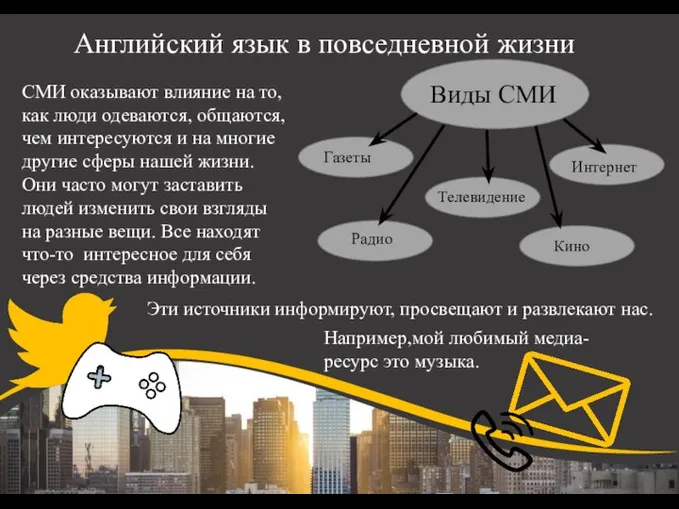 СМИ оказывают влияние на то, как люди одеваются, общаются, чем интересуются и