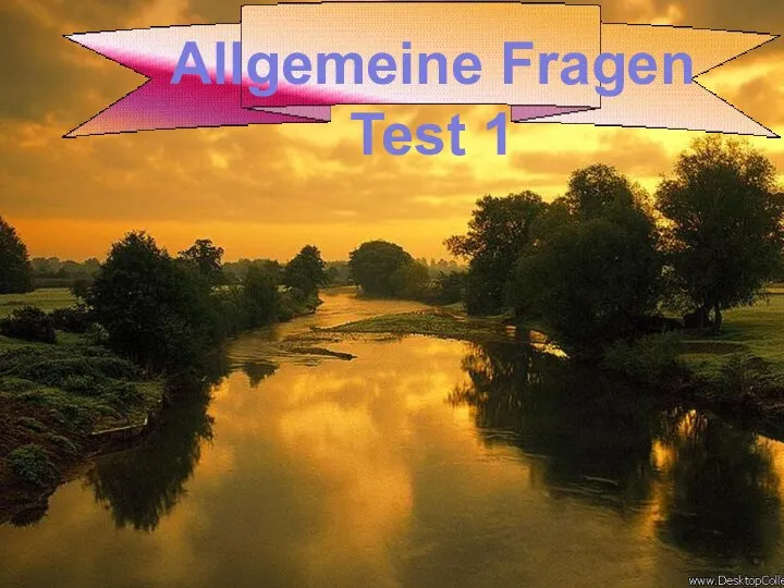 Allgemeine Fragen Test 1