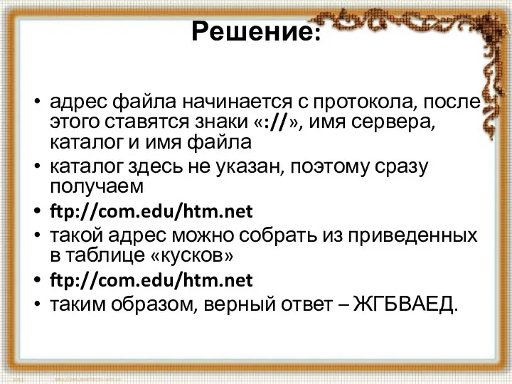 Решение: адрес файла начинается с протокола, после этого ставятся знаки «://», имя