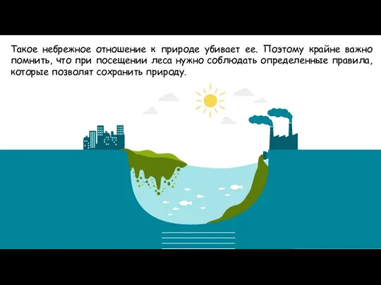 Такое небрежное отношение к природе убивает ее. Поэтому крайне важно помнить, что