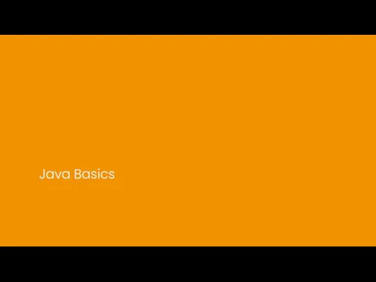 Java Basics
