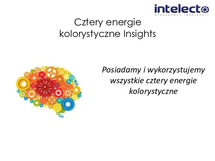 Cztery energie kolorystyczne Insights Posiadamy i wykorzystujemy wszystkie cztery energie kolorystyczne