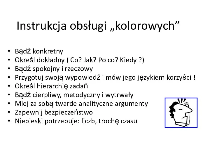 Bądź konkretny Określ dokładny ( Co? Jak? Po co? Kiedy ?) Bądź