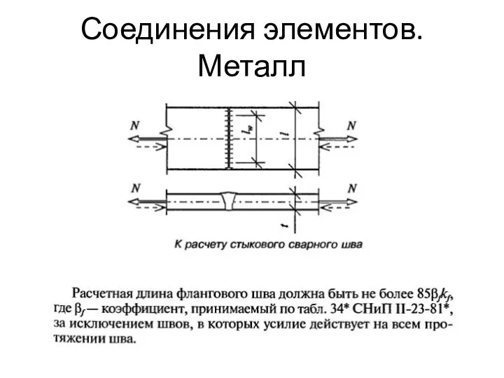 Соединения элементов. Металл