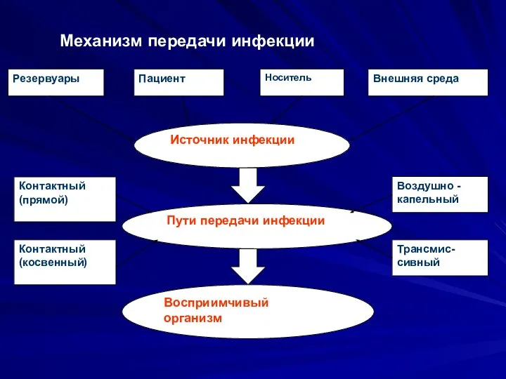 Механизм передачи инфекции