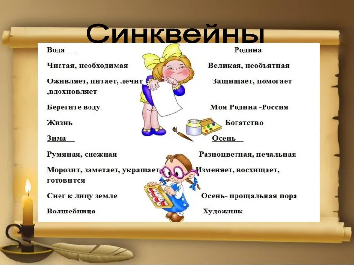 Синквейны