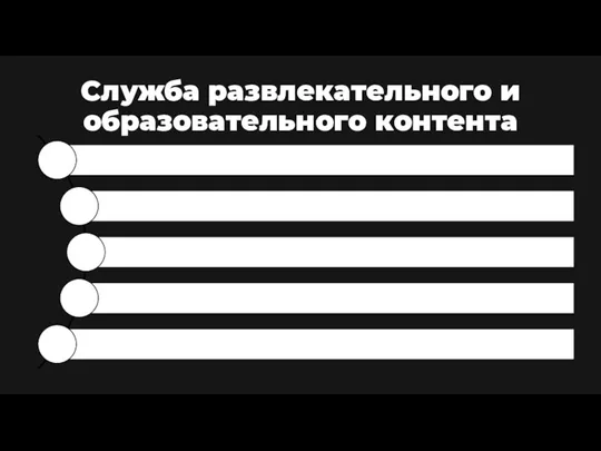 Служба развлекательного и образовательного контента