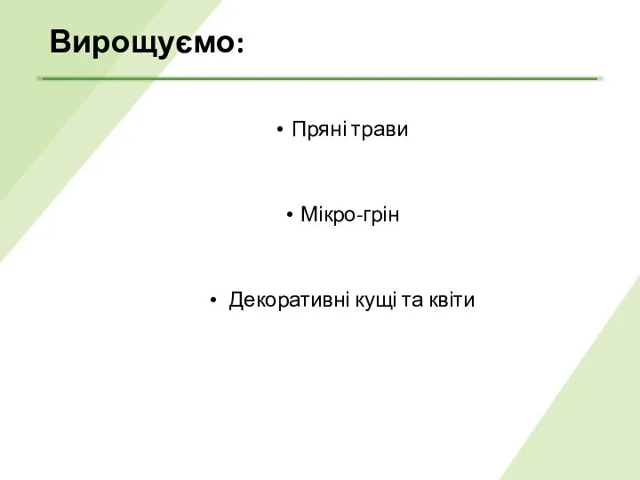 Вирощуємо: Пряні трави Мікро-грін Декоративні кущі та квіти