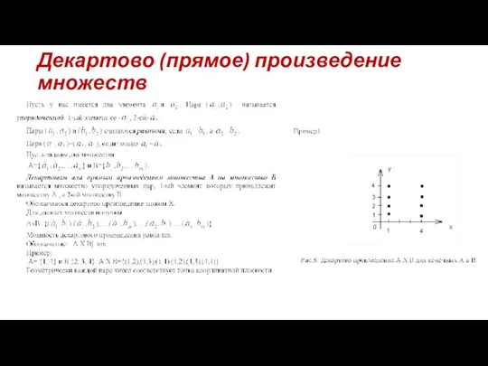 Декартово (прямое) произведение множеств