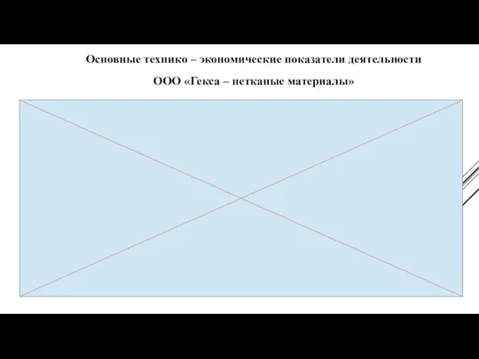 Основные технико – экономические показатели деятельности ООО «Гекса – нетканые материалы»