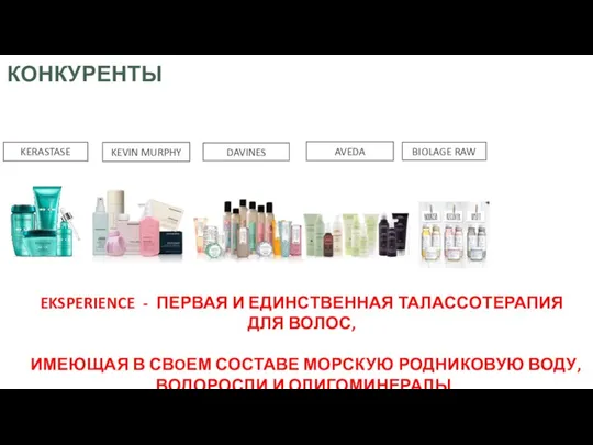 KERASTASE КОНКУРЕНТЫ KEVIN MURPHY DAVINES AVEDA BIOLAGE RAW EKSPERIENCE - ПЕРВАЯ И